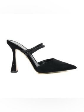 Sam Edelman Agustina Mule Rhinestone Heel Black Size 8M